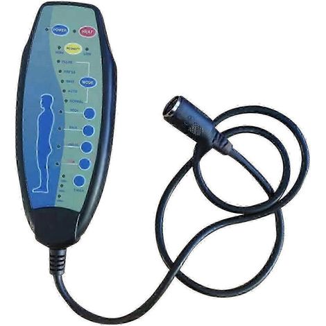 Commande à distance à 8 broches femelles pour fauteuil de massage releveur électrique inclinable (avec fonction chauffante) 12VD75 (1/3)