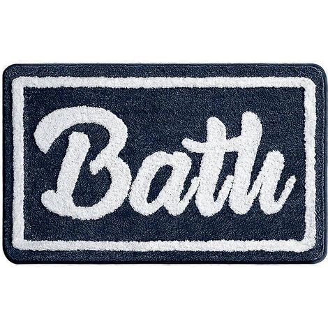 Tapis de bain bleu marine mignons pour salle de bain 51 x 81 cm (1/5)