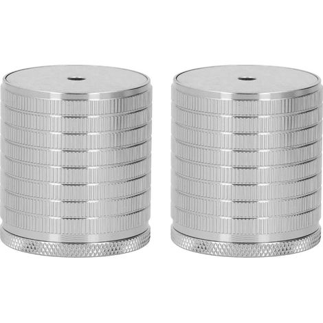 Lot de 2 rehausseurs de pieds de table, canapé, chaise, meubles, hauteur réglable de 43 à 75 mm, gris sidéral (1/5)