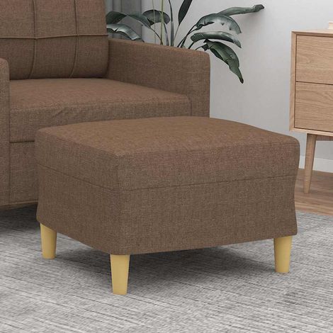 Repose-Pieds pour Salon ou Chambre - Tabouret Pouf Marron 60x50x41 cm Tissu BV234882 - BonneVie (1/5)