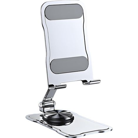 Support pour smartphone - Support de téléphone Support de bureau pliable et rotatif Support compact et multifonctionnel pour smartphone et tablette Idéal pour les voyages, la maison et le bureau (1/5)