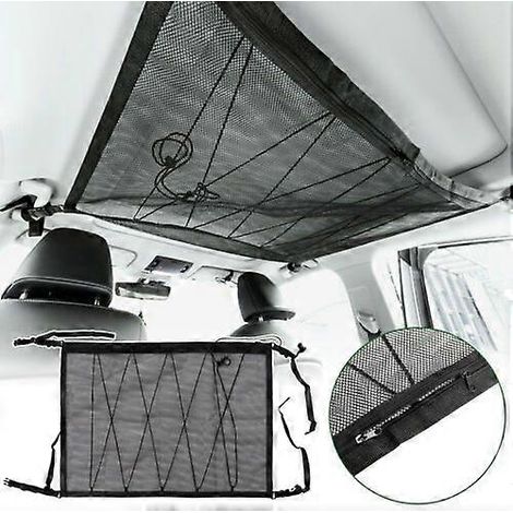 Filet de toit pour voiture, camping-car, caravane, fourgonnette, sac de rangement en filet, 88 x 66 cm (1/5)