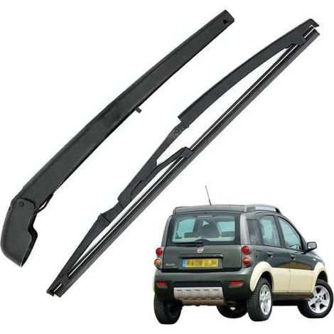 Bras Essuie Glace Arrière et Balai Essuie Glace, Arrière de Bras d'Essuie-Glace en Caoutchouc Naturel Toutes Saisons Kit Remplacement pour FIAT Panda 169 2003-2010 (1/5)