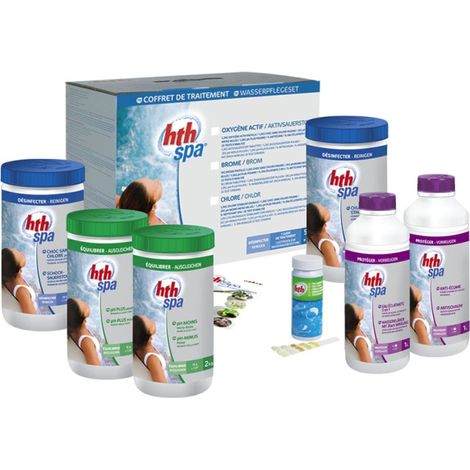 Kit complet de traitement hth Spa au chlore - 5,6 kg + 2 l (1/5)