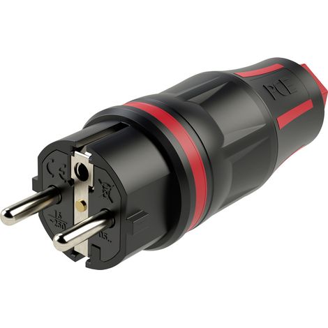 PCE Schutzkontaktstecker 2SL TOPTAURUS2 Gummi 2-polig IP54 schwarz/rot (1/5)