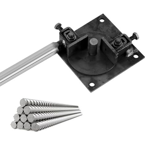 Cintreuse, Machine à Cintrer à La Main Portable de 1-14mm, Machine à Cintrer Les Tiges de Fer Dispositif de Cintrage de Tiges pour Acier Rond/Acier Renforcé/Fer Plat (1/5)