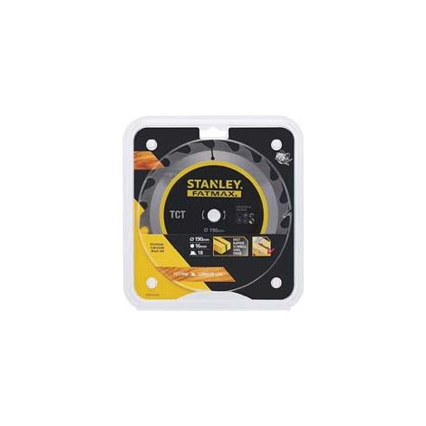 DISCO LAMA WIDIA PER LEGNO PER SEGA CIRCOLARE- - ø mm.190 foro 16 denti 18 (STA15370) - 1 blister STANLEY