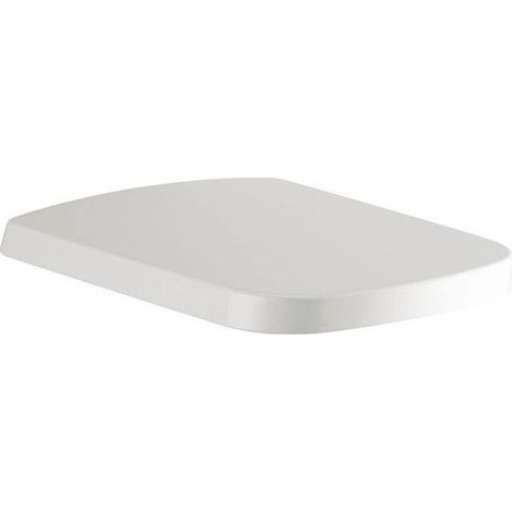 Abattant WC MIA avec couvercle, charnières en acier inoxydable fermeture amortie blanc IDEAL STANDARD