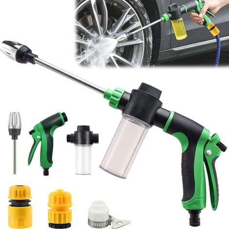 Pistolet Haute Pression Power Jet 2026, Pistolet d'arrosage avec Buse en Laiton, Pistolet d'arrosage Métal, Pistolet à Eau de Jardin Robuste, Adapté À De Nombreuses Utilisation Jardin, Terrasse (B) (1/5)