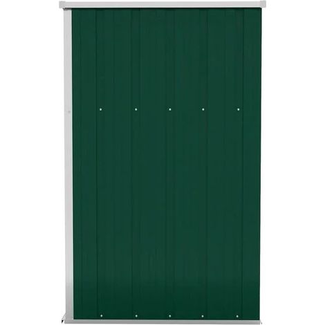 Abri de jardin vert 118 x 100 x 178 cm en métal galvanisé – Remise de stockage extérieure pour outils et équipements, terrasse (1/5)