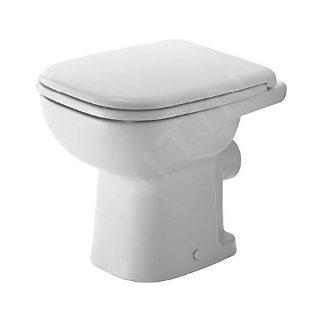 WC sur pied D-Code, profondeur de chasse d'eau de 480 mm, sortie horizontale, blanc (1/2)