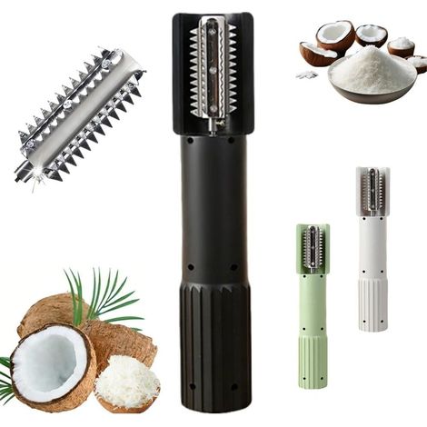 Râpe à noix de coco électrique améliorée 2026, râpe à noix de coco électrique portable sans fil, rouleau rotatif en acier inoxydable et protection anti-éclaboussures (1/5)