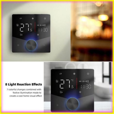 keenso Thermostat intelligent (BAC 009AL)Thermostat De Climatisation Centrale Écran Tactile Et Bouton De quincaillerie d'ambiance (1/5)