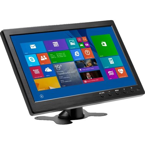 Monitor para coche, pantalla digital HD de 10,1 pulgadas, múltiples modos de entrada, enchufe europeo. (1/2)