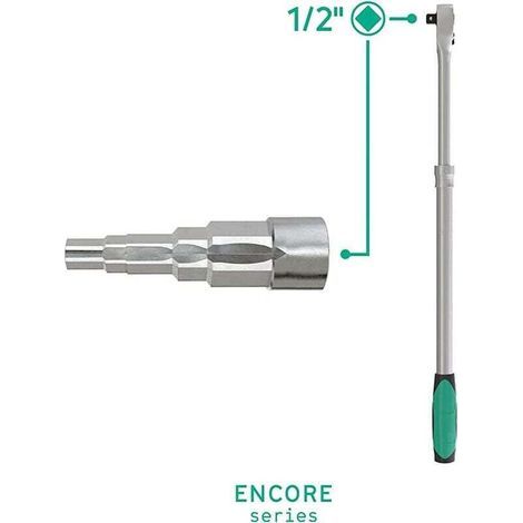 JSSEVN - Universal stepped mounting wrench with 1/2" square socket, 5 sizes for sanitary ware and radiators (1/5)
