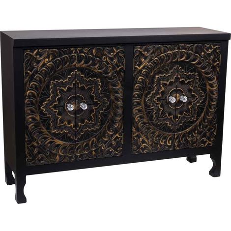 Aparador de madera de 4 puertas 100,5x26x70 (1/5)