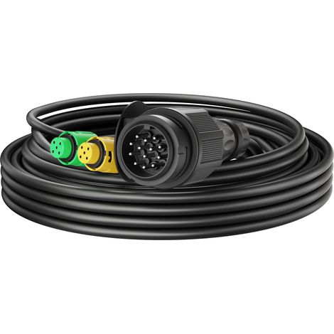 Xpotool – Câble remorque 13 broches 5 m – 2 connecteurs 5 broches – Alimentation feux arrière remorques et caravanes – Section 0,5 mm²