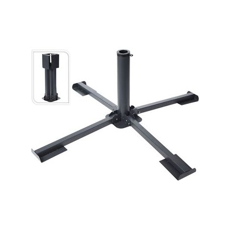 Faltbarer Sonnenschirmständer aus Metall mit 4 Beinen (1/5)