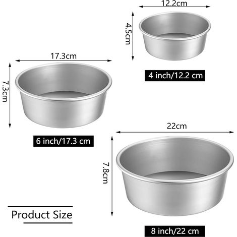 moules à gâteau ronds professionnels antiadhésifs en aluminium (1/3)