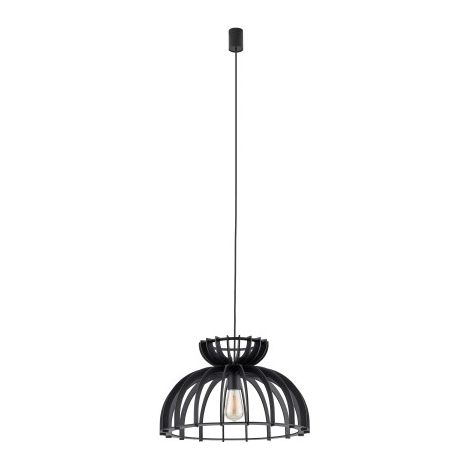 Suspension KYMI C bois/métal noire Ø48 E27 Nowodvorski