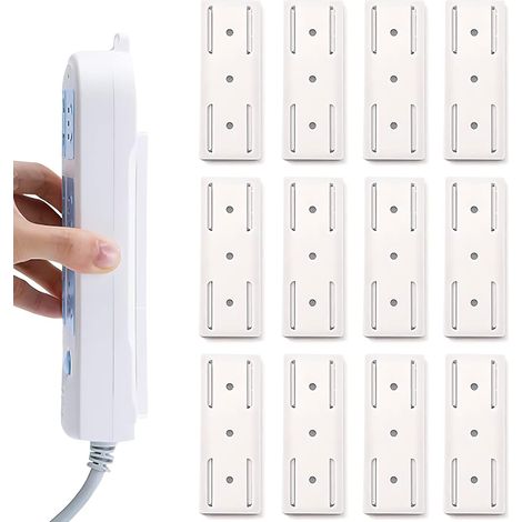 [NIE BENUTZT]Stück Selbstklebender Stanzfreier Sockelhalter, (12 Pcs Blanc)，Largeight，8 Stück Selbstklebender Stanzfreier Sockelhalter, (12 Pcs Blanc)，Largeight (1/5)