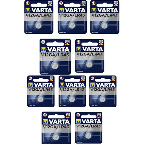 .10 piles Varta V12GA LR43.