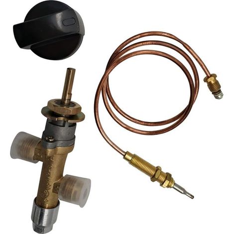 Propane lpg Gas Fire Pit Control Safety Valve Flame Failure Device Cock Gas heater Valve with thermocouple and knob (1/5)