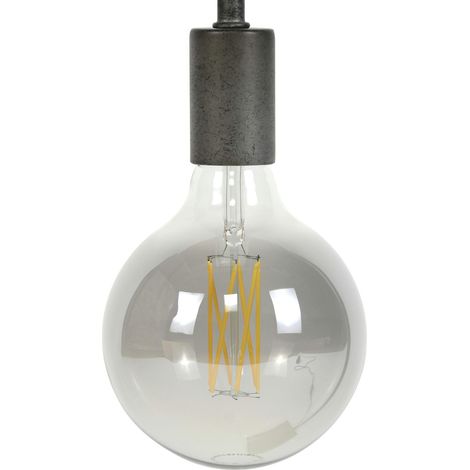 Ampoule globe 12,5 cm gris fumé LED filament (E27) (1/2)