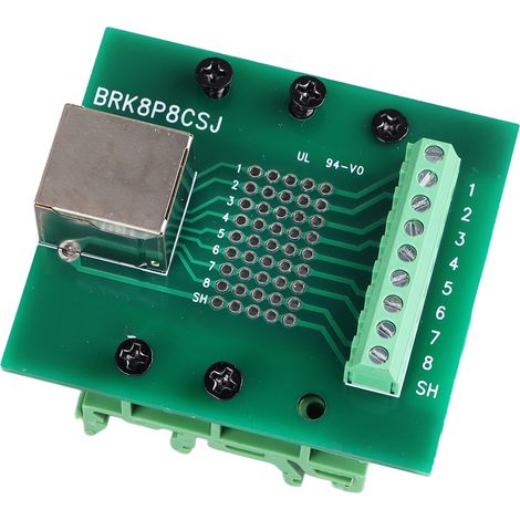 Carte de dérivation RJ45 coudée, convertisseur de port réseau, terminal BRK8P8CSJ avec support (1/5)