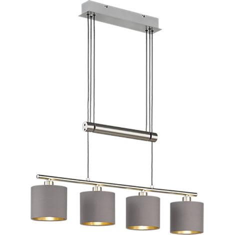 Suspension led 4xe14 max 28w tissu taupe corps nickel mat - trio - garda 50317343 50317343 50317343 50317343 50317343 50317343 50317343 50317343 50317343 (1/4)