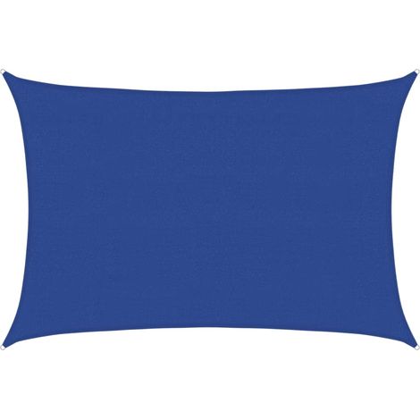 Toldo de vela rectangular HDPE azul 160 g/m² 4x6 m vidaXL
