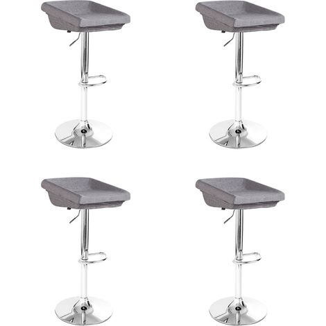 Lot de 4 tabourets de bar design gris - Udine (1/2)