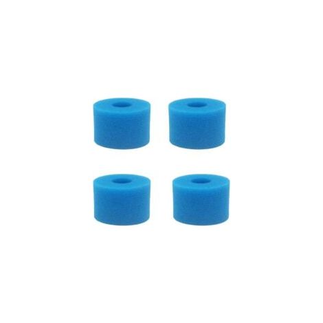 Schaumstoff-Poolfilter für Intex Typ S1 - Filterschwamm Typ S1 - Schaumstofffilter für Spa, Schwimmbad - Wiederverwendbar und waschbar (4 Stück)