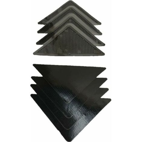 Coins de Tapis Antidérapant - Lavables et Réutilisables - Adhésif Antiglisse - Aide à la Mobilité - Plus de Sécurité - Évite de Glisser - Coins de Tapis Repositionnables,,Lot de 8 (1/5)