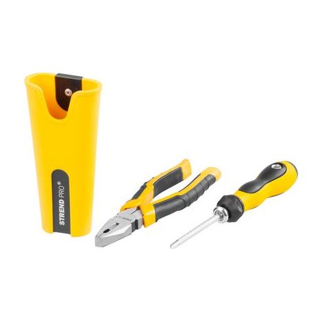 Set Strend Pro, Schraubendreher, Kombizange, Etui, 3-teiliges Set