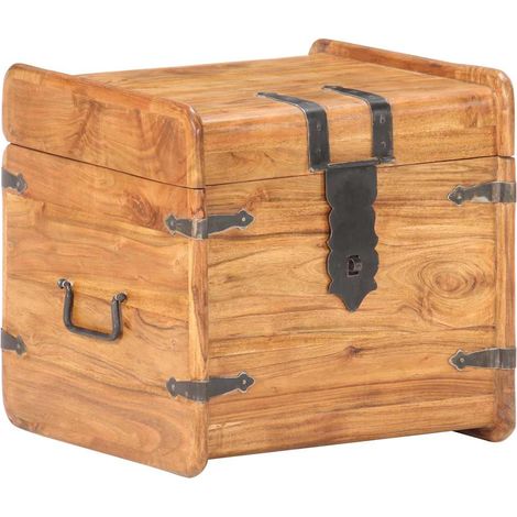 289647 vidaXL Chest 40x40x40 cm Solid Acacia Wood (1/5)