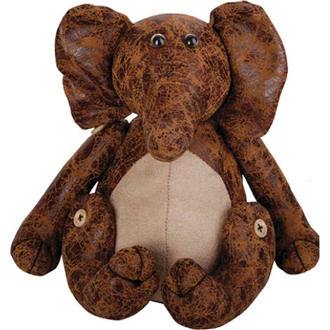 Cale-porte aspect cuir - éléphant - L 18,2 cm x l 15 cm x H 18,2 cm - Livraison gratuite