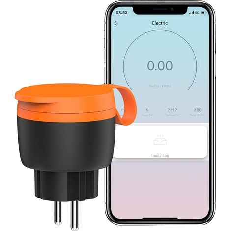 Prise Connectée WiFi (Type E), Prise Etanche Exterieur 16A 3680W, Prise Intelligente Compatible avec, Suivi de la Consommation d'énergie, Smart Life APP, 1 Pack (1/5)
