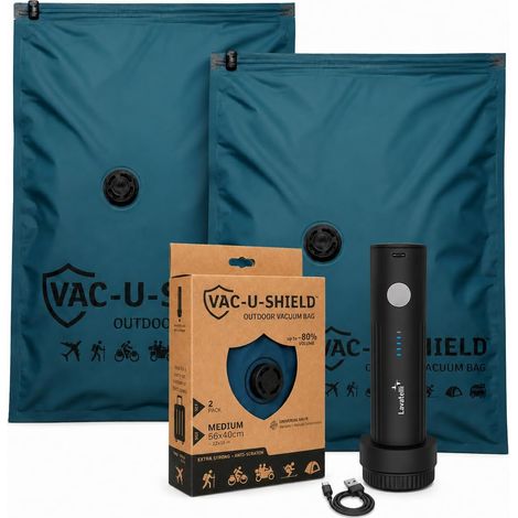 Sacs Sous Vide + Vac-U-Pump, Outdoor Voyage, Bleu 56x40 cm (1/5)