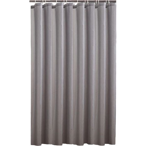 Duschvorhang, wasserdichtes Polyester, schimmelresistent, beschwerter Saum, maschinenwaschbar, Badezimmer (1/5)