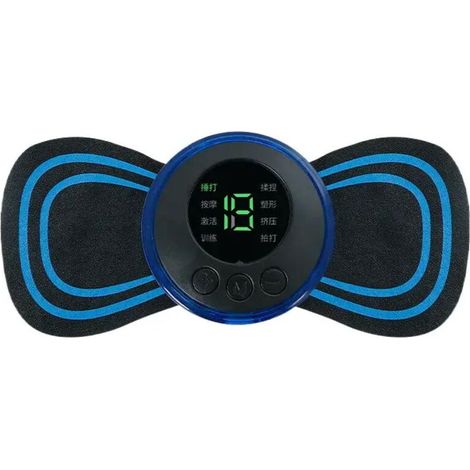 Cervical massager with LCD screen, low-frequency EMS electric massage patch, pulsed muscle stimulator, pain relief and relaxation - AquaForge (1/5)