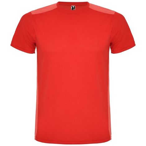 Camiseta deportiva de manga corta combinada en espalda y hombros DETROIT ROLY 16 Rojo/Rojo Claro