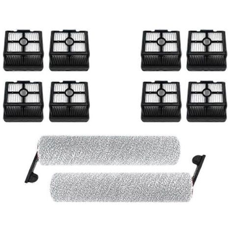 Lot de 10 pièces de rechange pour aspirateur Dreame Mova K20/K20 Pro : brosse rotative et filtre HEPA pour une efficacité de nettoyage accrue.