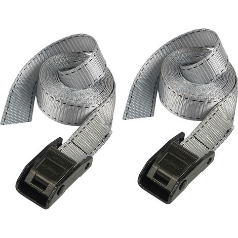 Master Lock 2.5 m Lashing Straps with Metal Buckles, 25 mm, Pack of 2