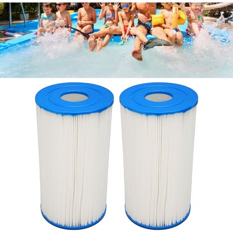 Cartouche de Filtre Piscine PP 254mmx140mm Bleu Rechargeable pour Spa Piscine Enfant (1/5)