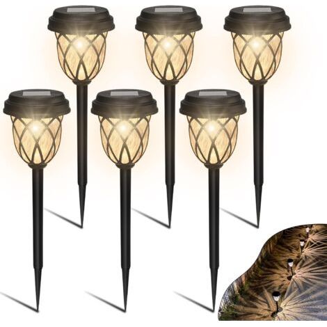 Lampe Solaire Exterieur 6 Pièces, Eclairage Exterieur Solaire Automatique, Lumiere Solaire Exterieur Jardin Étanches, pour Jardin, Pelouse, Chemins, Terrasse, Allée, Passerelle [Classe énergétique A] (1/5)