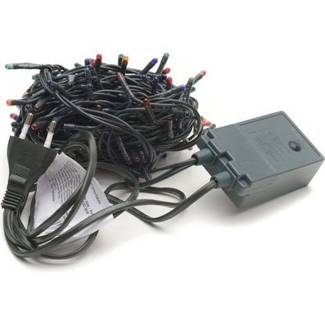 TRADE SHOP - Catena Luci A Led Natalia 100 Led Lucciole Multicolor Con Controller 8 Funzioni - (1/2)