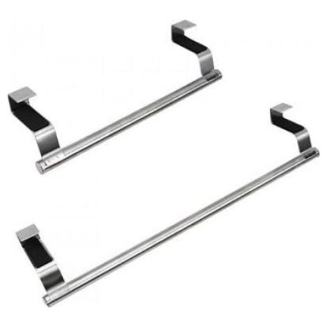 2 Pices Acier Inoxydable Barre Porte Torchon Serviettes Torchons sur Porte sous la Porte de lArmoire Porte Torchon pour Odipie (1/5)
