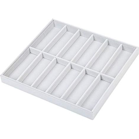 Cocoarm Bote de Rangement pour Lunettes de, 12 Compartiments, 38 x 36 x 3,7 cm, pour Lunettes et Montres, empilable, avec séparateurs internes, bote de présentation (1/5)