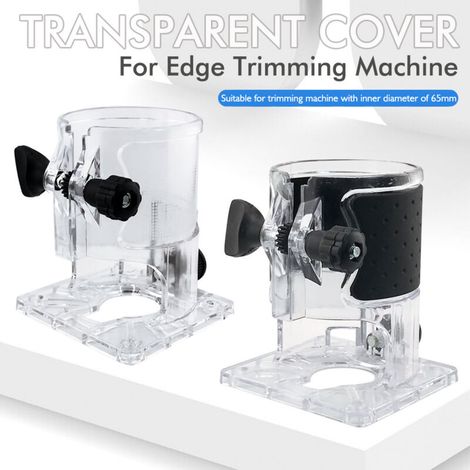 Capot de Protection Transparent avec Base pour Défonceuse / Fraiseuse – Sécurité et Visibilité (entièrement transparent)
